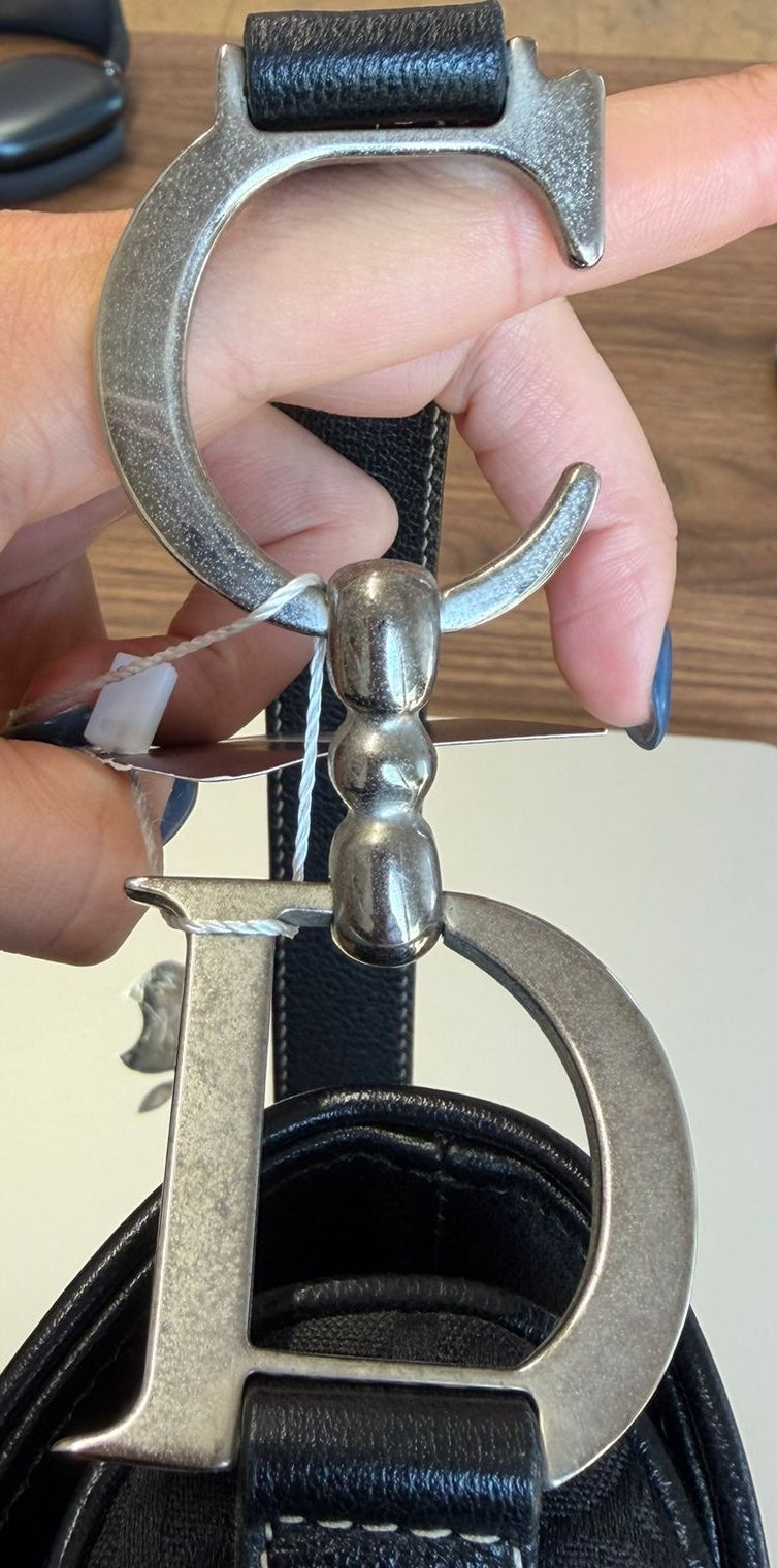 Dior Saddle bag - Monogram trotter noir (édition brodée) Epoque Galliano Lola collective